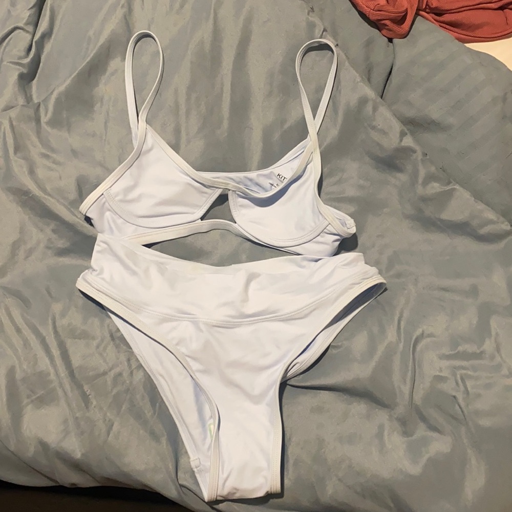 Kittenish blue bikini S top M bottom